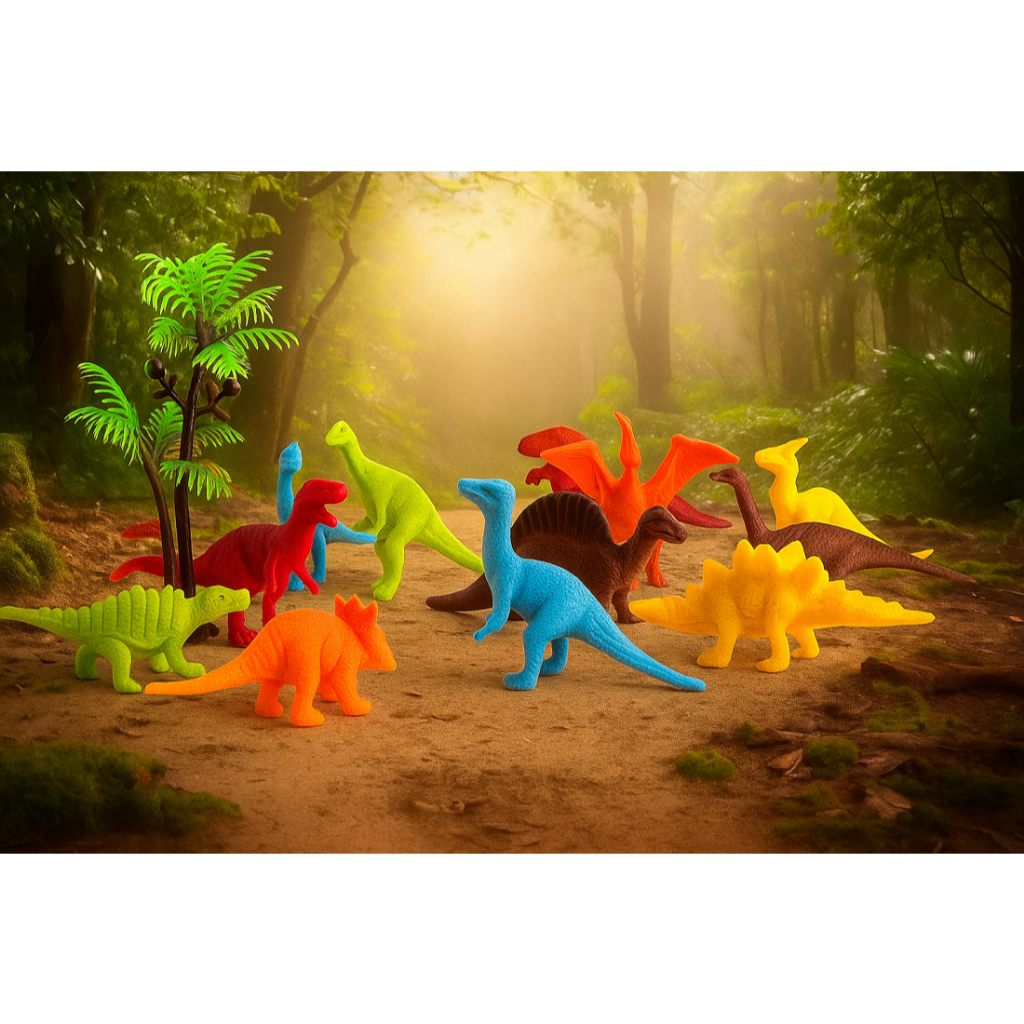 Kit Dinossauro - 14 peças Animais de Plástico Jurássicos — imagem 2 de 2
