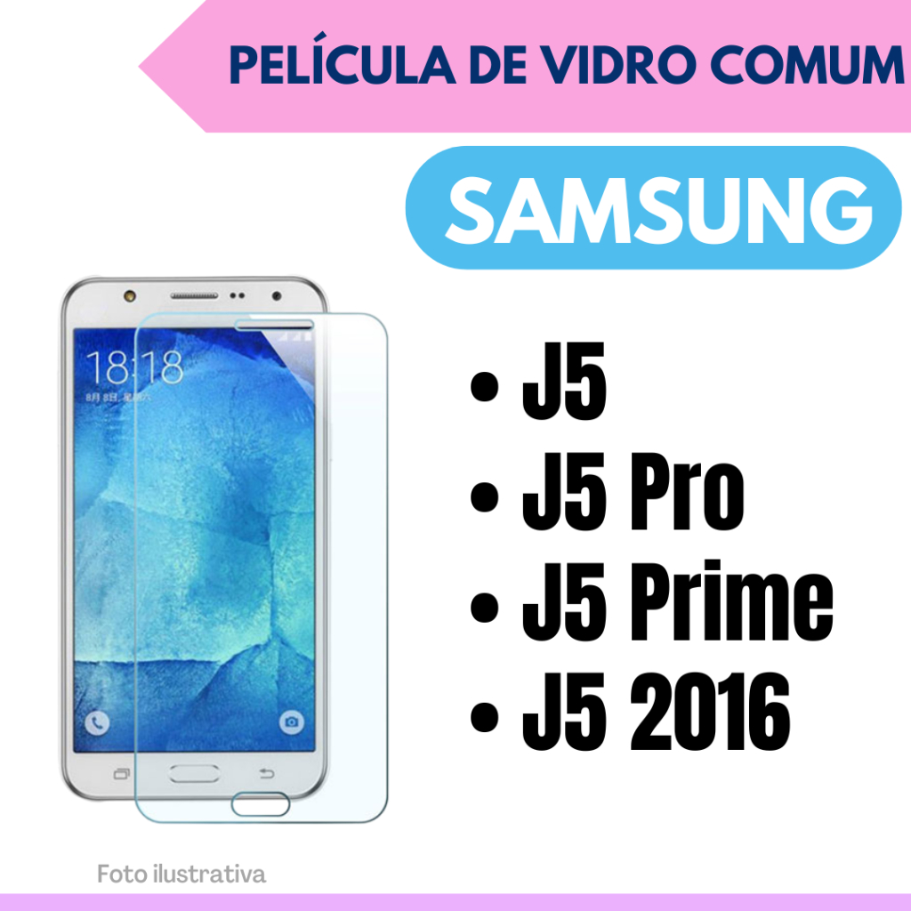 Película de Vidro Samsung Galaxy J5 / J5 Pro / J5 Prime / J5 2016 Metal / Protetor de tela.