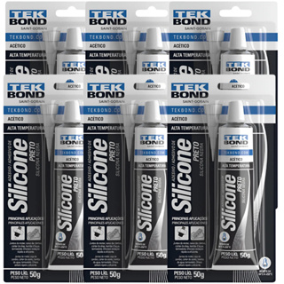 Kit 6 Cola Silicone Alta Temperatura Tek Bond 50g em Oferta na Shopee