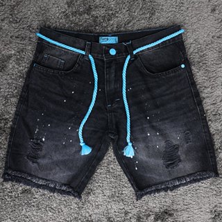 TJ Novos shorts jeans Bermuda para homens e mulheres com shorts jeans rasgados em Oferta na Shopee