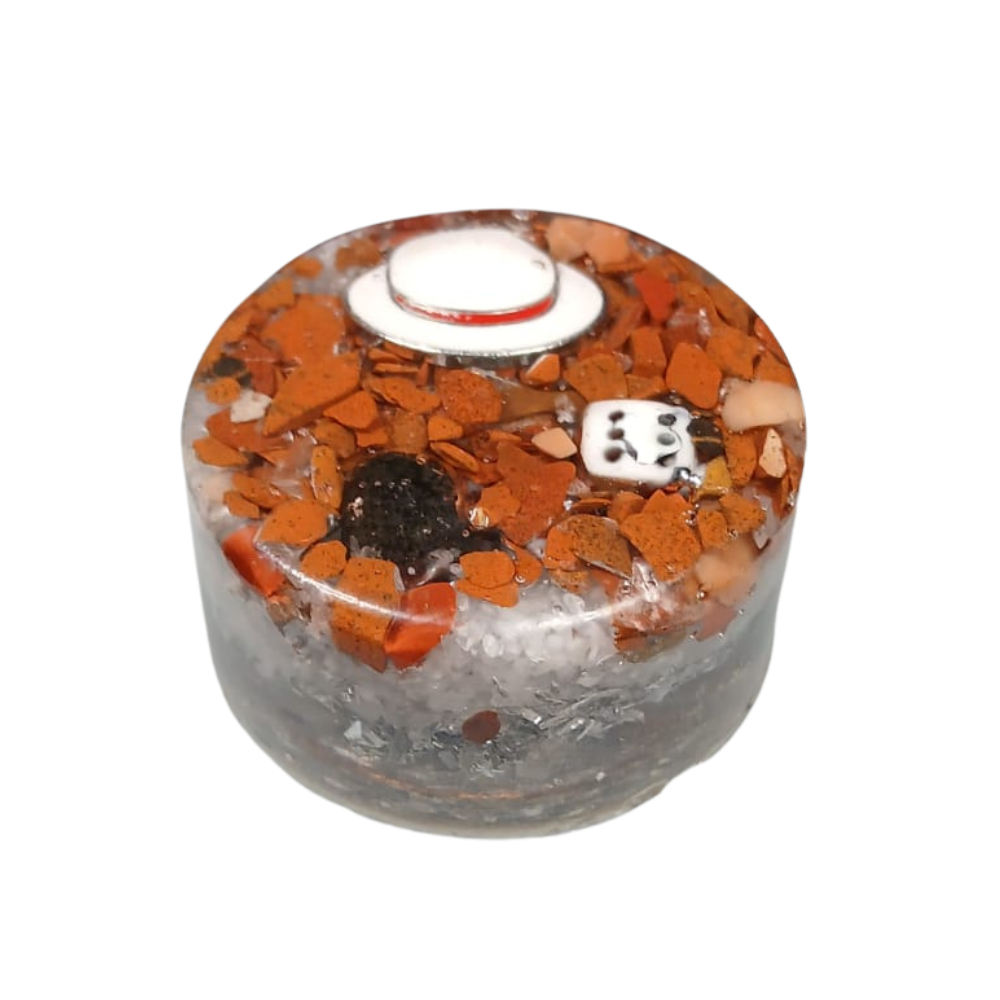 Orgonite Pastilha Zé Pilintra com Obsidiana – Proteção, Luz e Caminhos Abertos