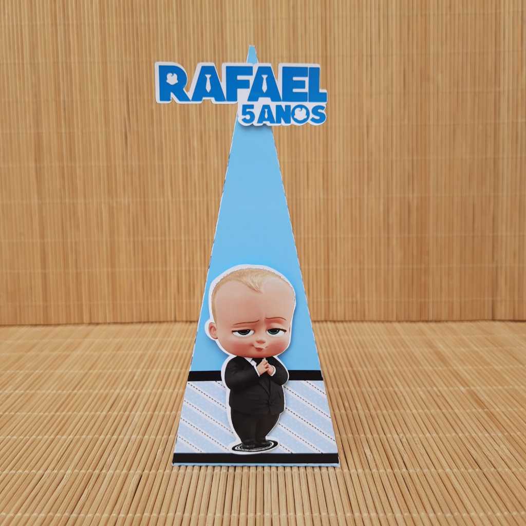 caixa pirâmide personalizada Poderoso Chefinho, lembrancinha para festa