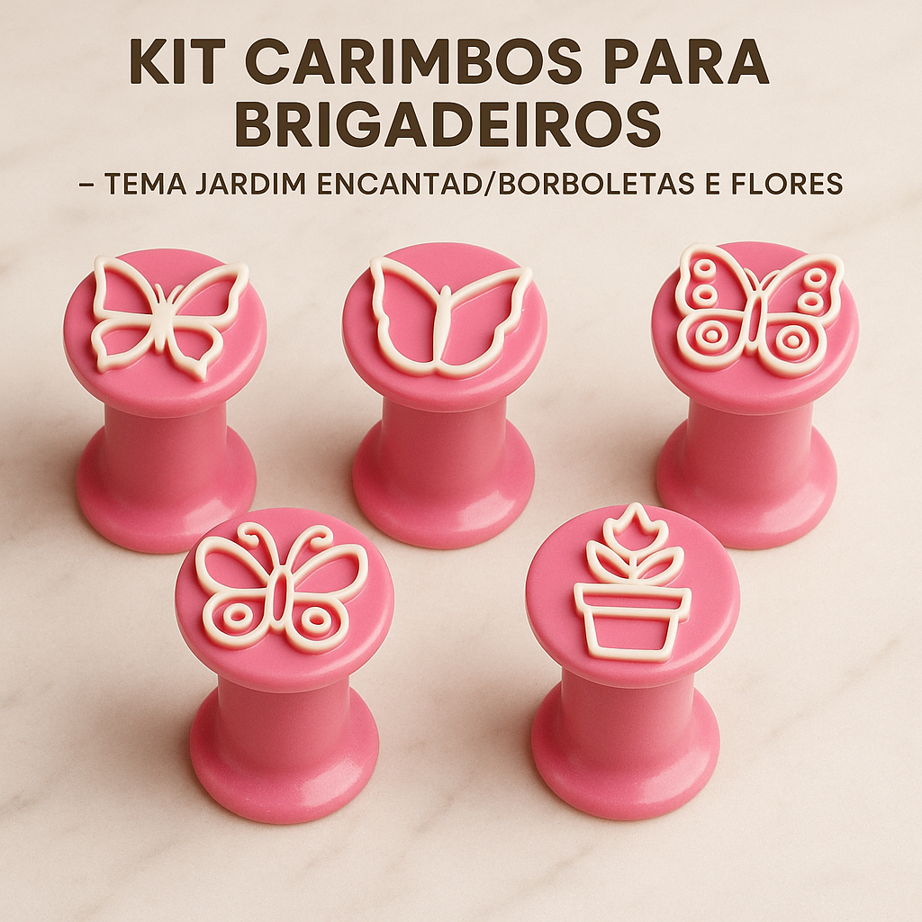 Kit Carimbo Borboleta e Flor Jardim encantado– Para Biscoito, Pasta Americana, EVA e Artesanato - Envio imediato em Oferta na Shopee