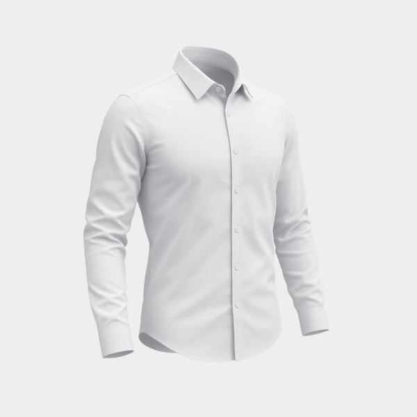 Blusa Social Masculina Manga Longa Slim Lisa Plus Size