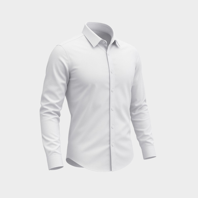 Blusa Social Masculina Manga Longa Slim Lisa Plus Size