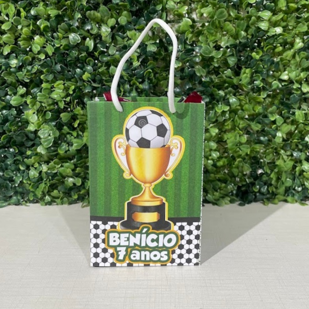 Sacolinha Futebol - Bola - Jogo - Taça - PEGUE E MONTE - Personalizados - Lembrancinhas - kit festa