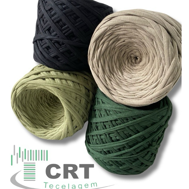 Fio de Malha Residual para Crochê e Artesanato – Kit com 4 Rolos de 500g (Total 2kg)