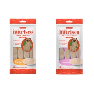 Kit com 6 Nutrisco para Cães Petisco Cremoso Frango ou Salmão em Oferta na Shopee