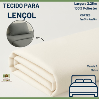 Tecido para Lençol 100% Poliéster – Largura 2,25m Ideal Para Enxoval e Decoração em Oferta na Shopee