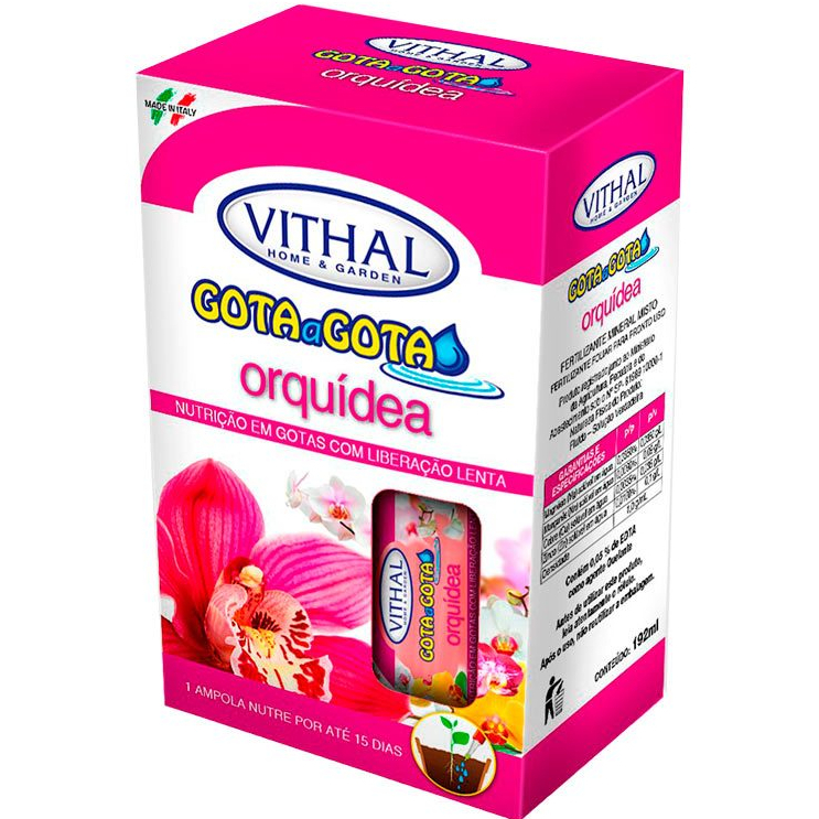 Fertilizante Líquido Gota a Gota Para Orquideas Vithal 192ml