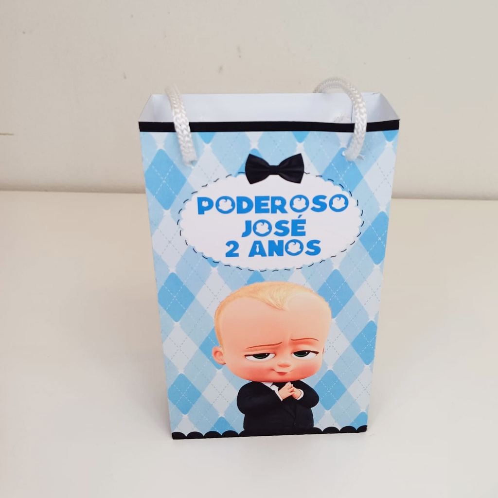 Sacolinhas Surpresa Personalizada P | O Poderoso Chefinho | PEGUE E MONTE | Lembrancinha Festa