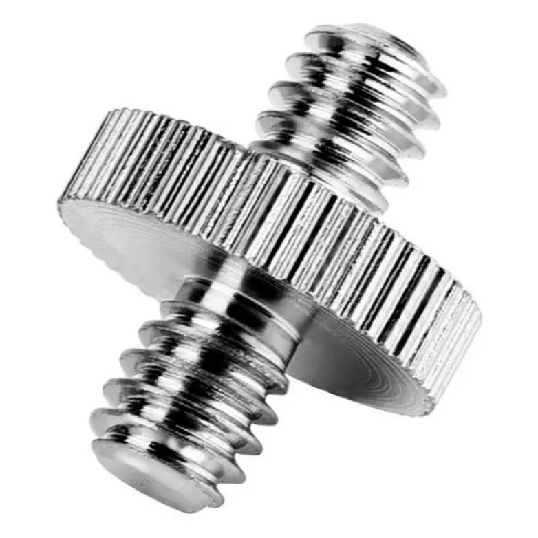 Kit 3 Parafuso Adaptador Rosca Macho 1/4 Para 1/4 Câmera Tripés