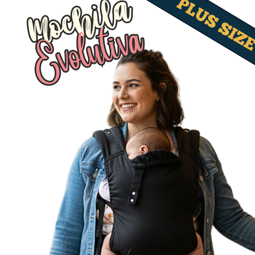 Mochila Ergonômica Evolutiva Plus Size - carregar bebê, sling | Envio Imediato