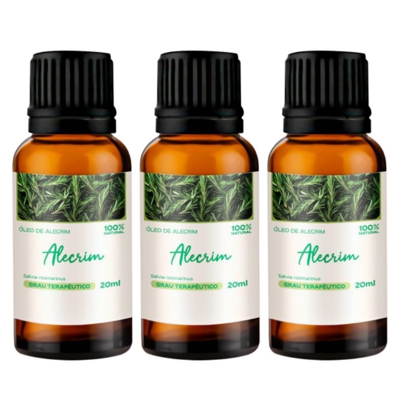 kit de óleo ALEGRIM 1,2,3 Unidades 20 ml 100% natural M////