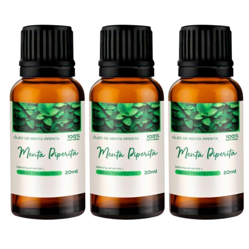 kit de óleo MENTA PIPERITA 1,2,3 Unidades 20 ml 100% natural M////