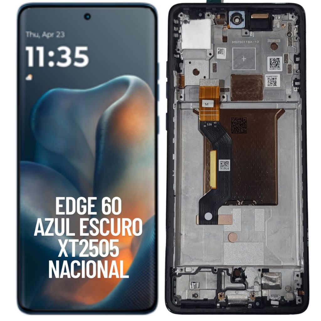 TELA FRONTAL DISPLAY COMPATIVEL MOTOROLA EDGE 60 XT2505 AZUL ESCURO ORIGINAL NAC