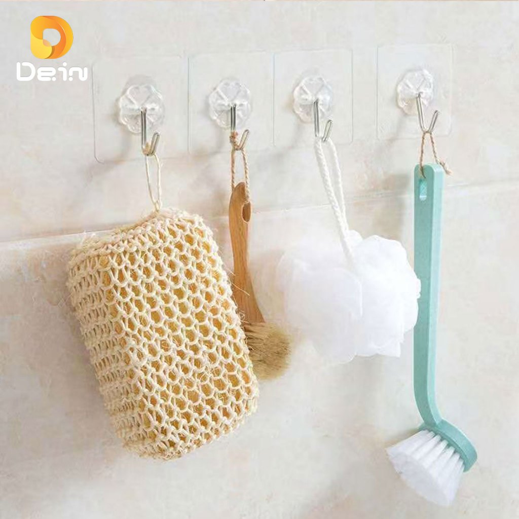 Gancho Adesivo Parede Multi Funcional Autocolante Casa Cozinha Banheiro Organizado Transparente