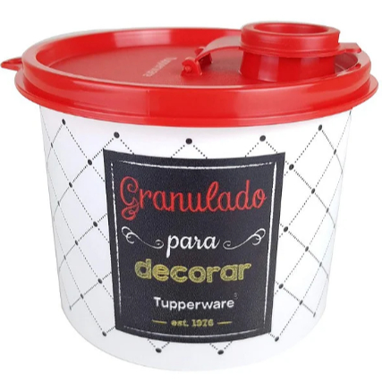 Tupper Redondinha 500ml Granulado com Bico Dosador Bistro Tupperware