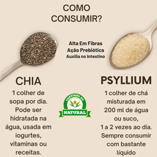 Semente de Chia + Psyllium Husk em Oferta na Shopee