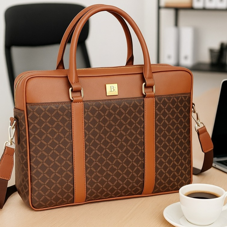 Bolsa Pasta Executiva Para Notebook Feminina Em Couro Sintético Bella Paulla