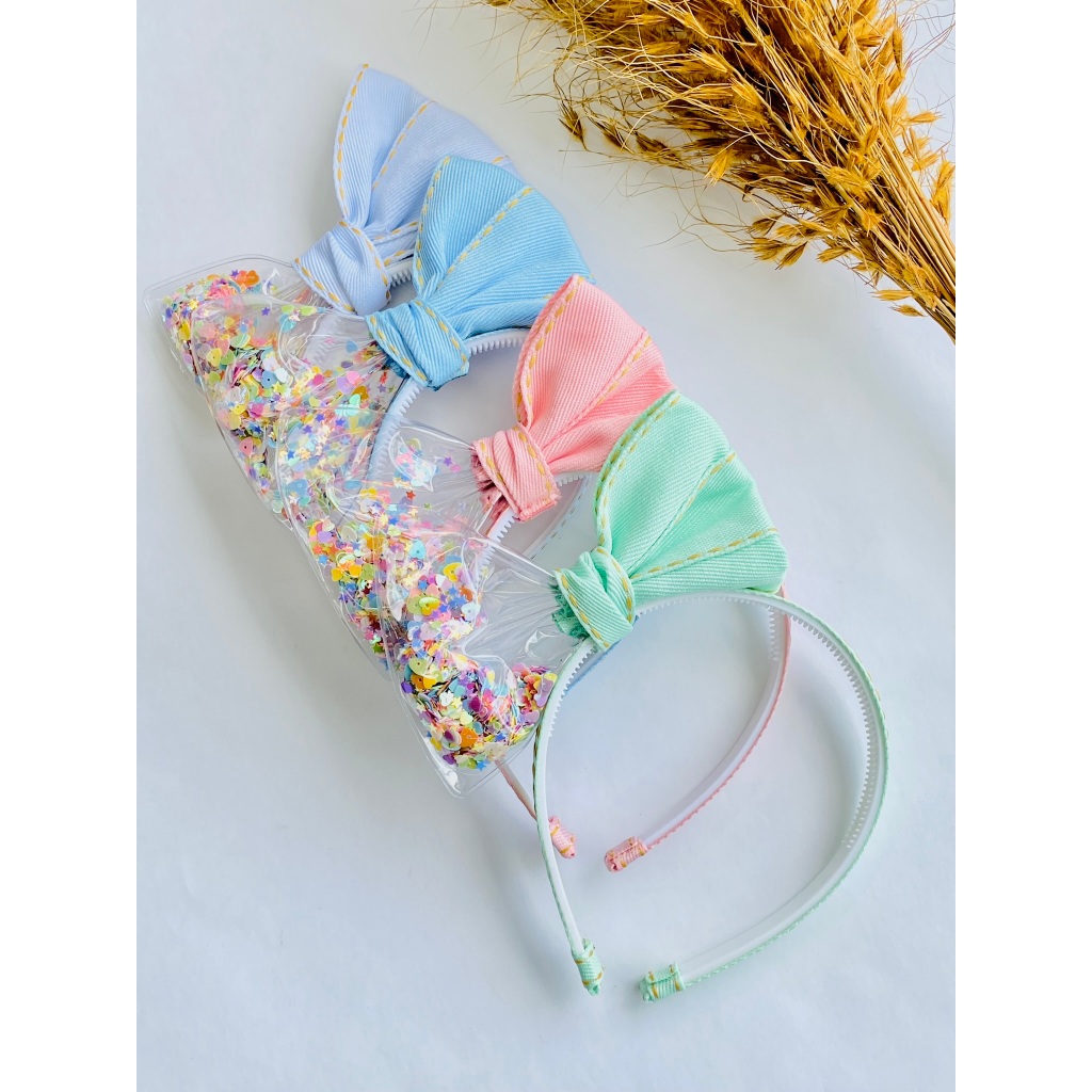 Tiara Infantil Jeans / Tiara Candy Color / Tiara Piscina Infantil / Diadema Infantil Com Brilho em Pé