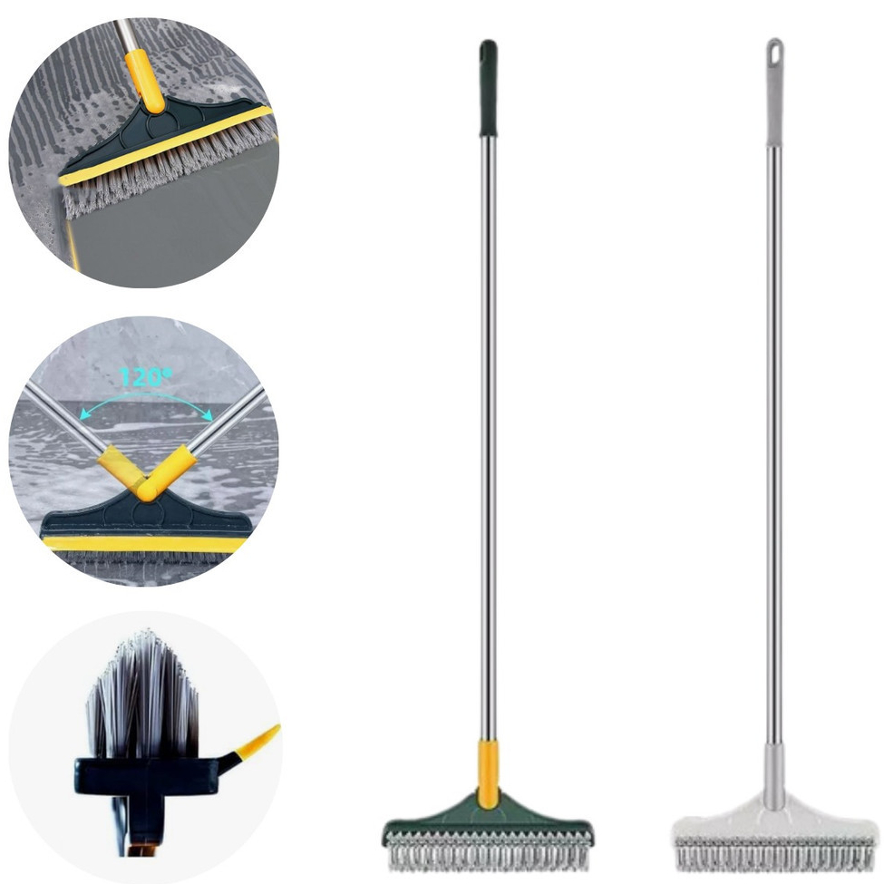 Escova De Limpeza Mop Rodo Vassoura 2 Em 1 Gap Esfregão Limpa Casa Banheiro Cozinha Chão Cantos