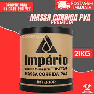 Massa Corrida 21kg Império para Parede Interna e Externa | Revestimento Branco Liso Pronto para Uso