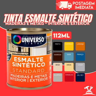 Tinta Pequena Esmalte/Óleo Sintético 112ml | MADEIRA, METAL, FERRO | Diversas Cores - UNIVERSO em Oferta na Shopee