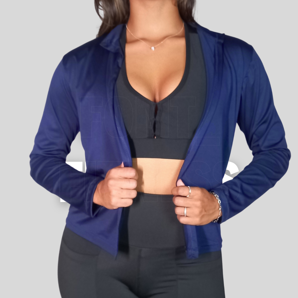Blusa Proteção UV Feminino Casaquinho Academia Casaco Térmico