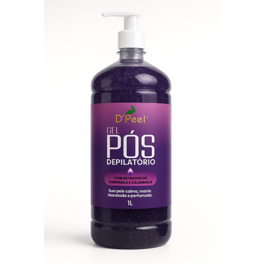 Gel Pós Depilatório D’Peel Camomila/Calendula 1L Calmante Hidratante Refrescante Cuidados com a Pele