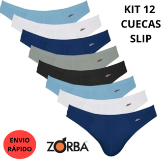 Kit 12 Cuecas Zorba 772/791 Slip Algodão P Ao Gg Promoção em Oferta na Shopee