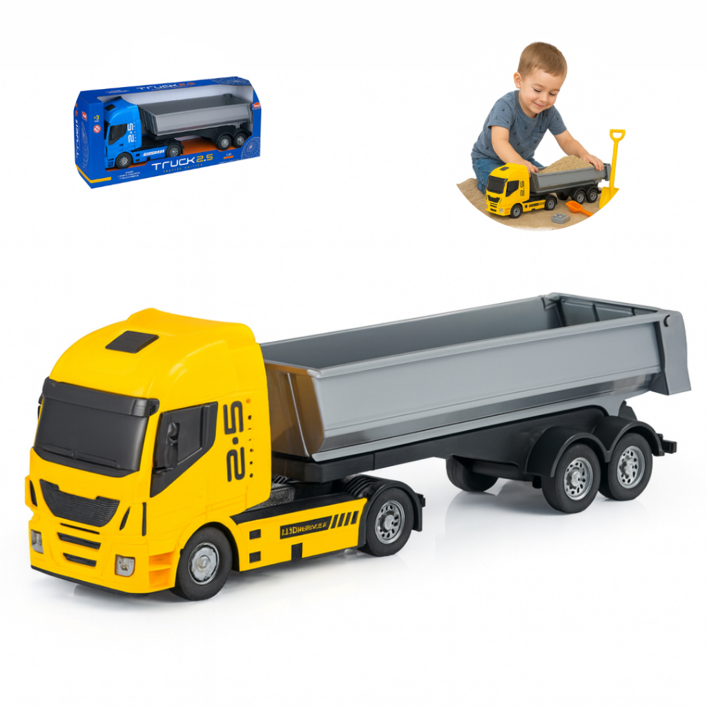 Caminhão Truck Caçamba Basculante 40cm com Caçamba Móvel | Brinquedo infantil para dia das crianças