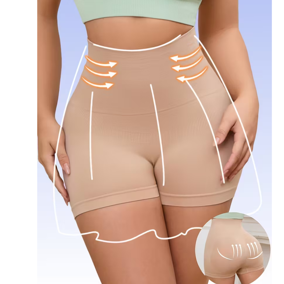 Short Cinta Sem Costura Cós Alto 12 Cm Não Enrola e Sem Marcar em Oferta na Shopee