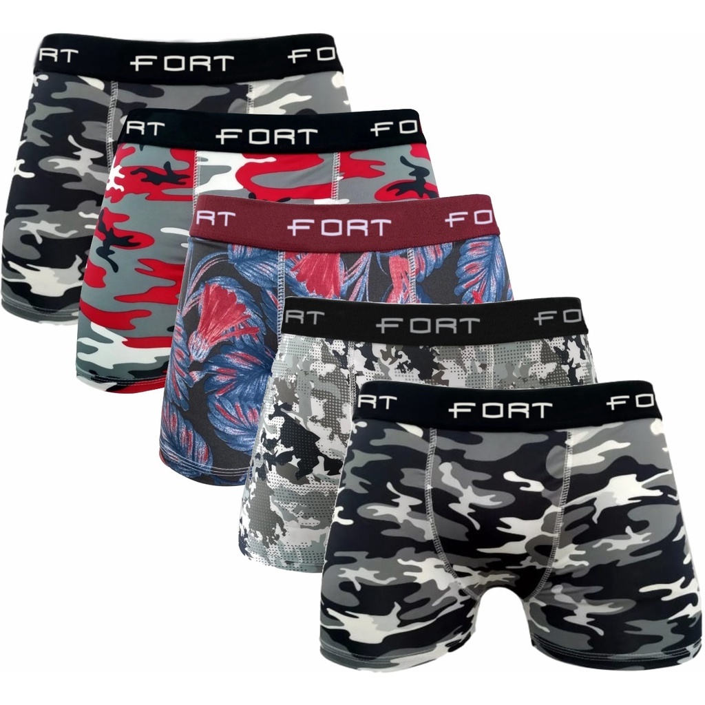 Kit 10 Cuecas Boxer JUVENIL Masculino Microfibra