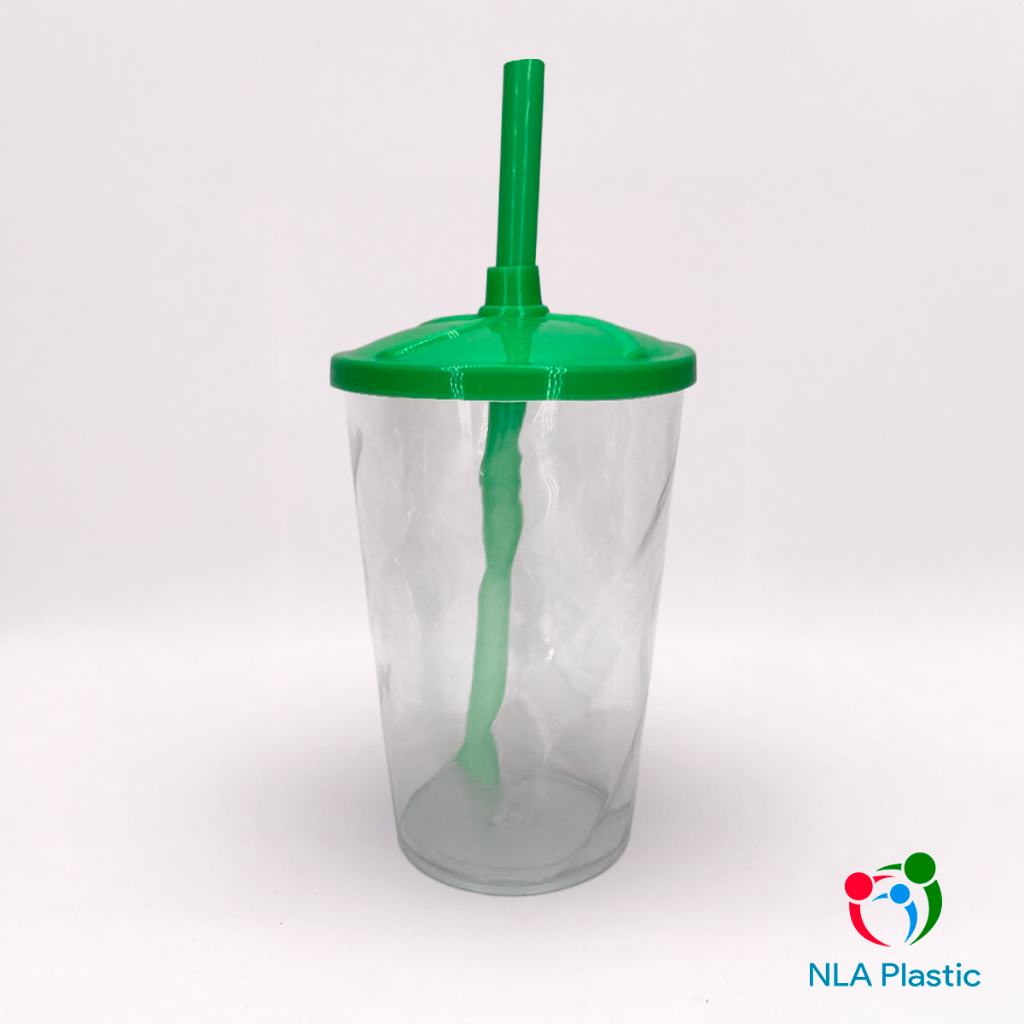 Kit Copo Twister 300ml Transparente Com Tampa E Canudo 10 20 30 Unidades Para Festas E Brindes — imagem 2 de 2