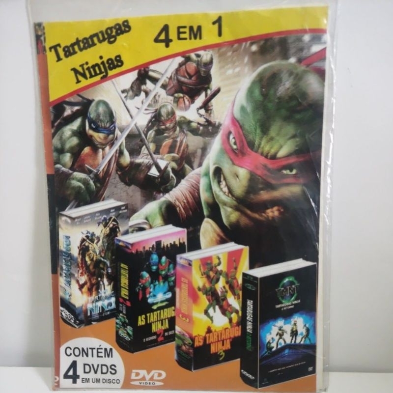 dvd tartarugas ninjas 4x1