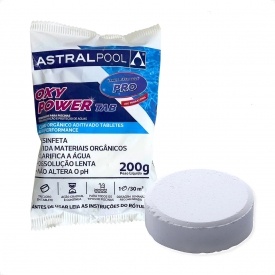 10 PASTILHAS DE CLORO OXYPOER PRO ASTRALPOOL 200G CADA PARA TRATAMENTO DE PISCINAS em Oferta na Shopee