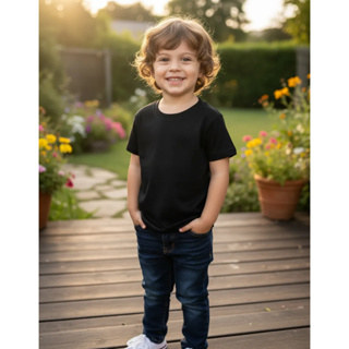 Camiseta Infantil Lisa 1 a 4 Viscolycra Premium Menina E Menino Unissex Blusa Básica Manga Curta em Oferta na Shopee