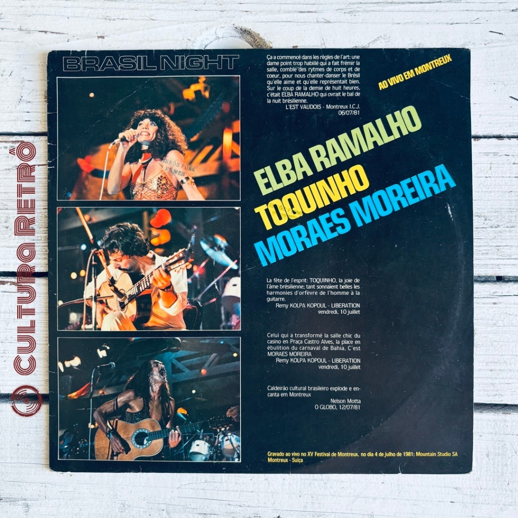 LP BRASIL NIGHT MONTREUX ELBA TOQUINHO MORAES ( EXCELENTE)