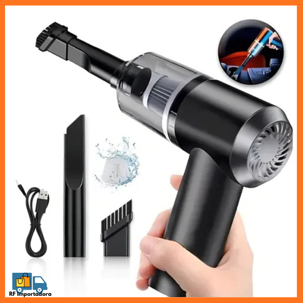 Imagem Mini Aspirador de Pó Soprador Portátil Sem Fio Sucção 3 em 1 USB Recarregável Bivolt 120w