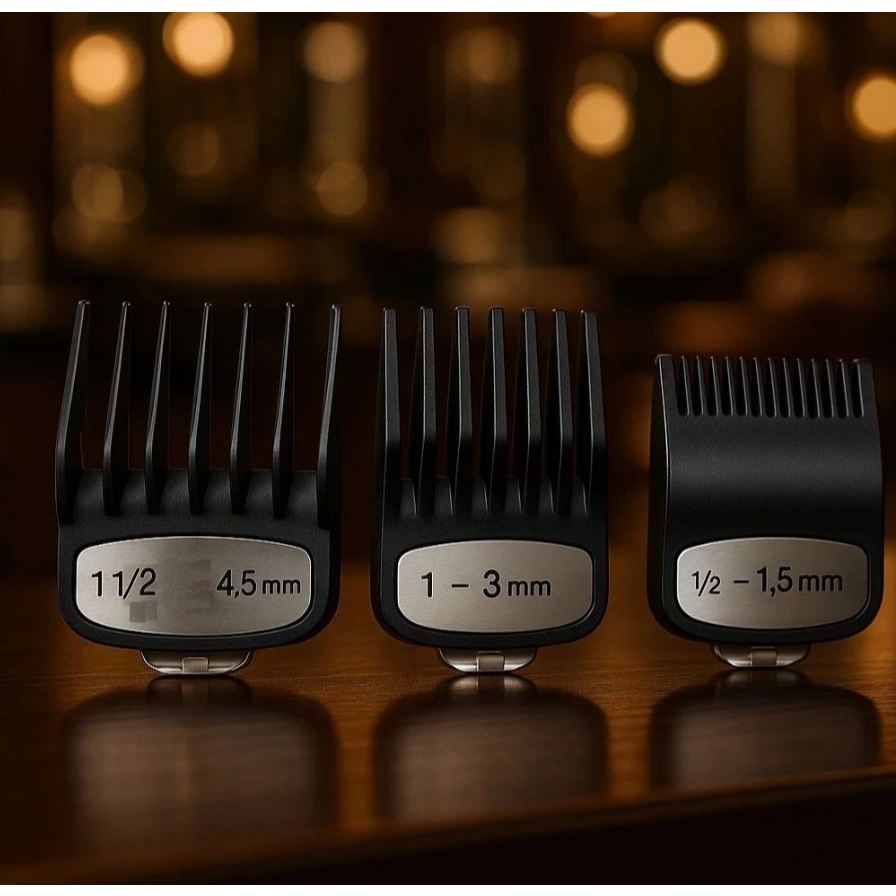 Kit Pente De Disfarce 0,5, 1.0 e 1.5 Premium Barbearia Profissional Trava de Ferro Pronta Entrega Envio Imediato