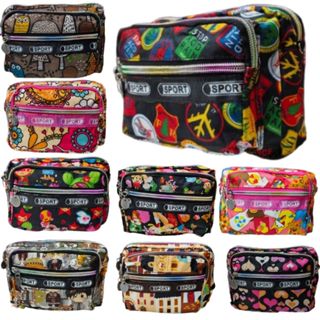 Bolsa Pochete Multi-funcional de Cinto e Com Alça auxiliar Para Ombros Estampada Colorida B-697 em Oferta na Shopee