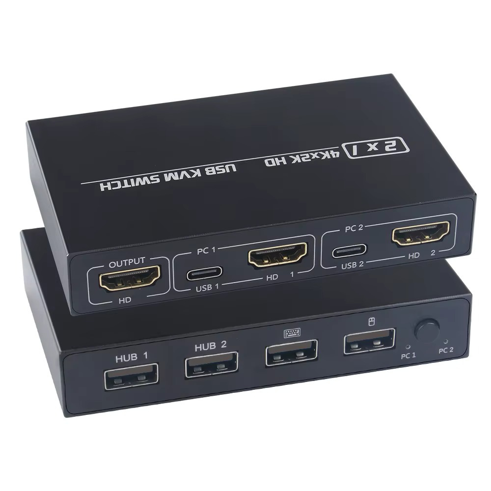Chaveador Switch Kvm 2 Portas Hdmi Mouse Teclado E Monitor KVM HDMI