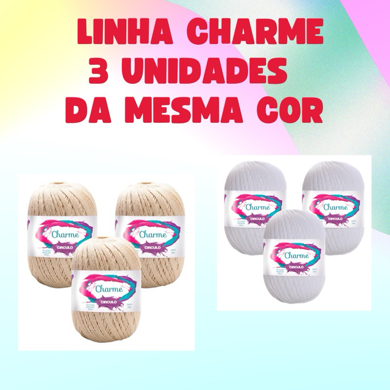 Linha Charme Círculo 100% ALGODÃO 396m - 3 UNIDADES DA MESMA COR -