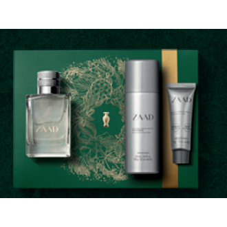 Kit Zaad 3 Itens: Parfum 95ml Espuma de Barbear Zaad 200 Ml Balm Pós-Barba 40g Zaad 110g +