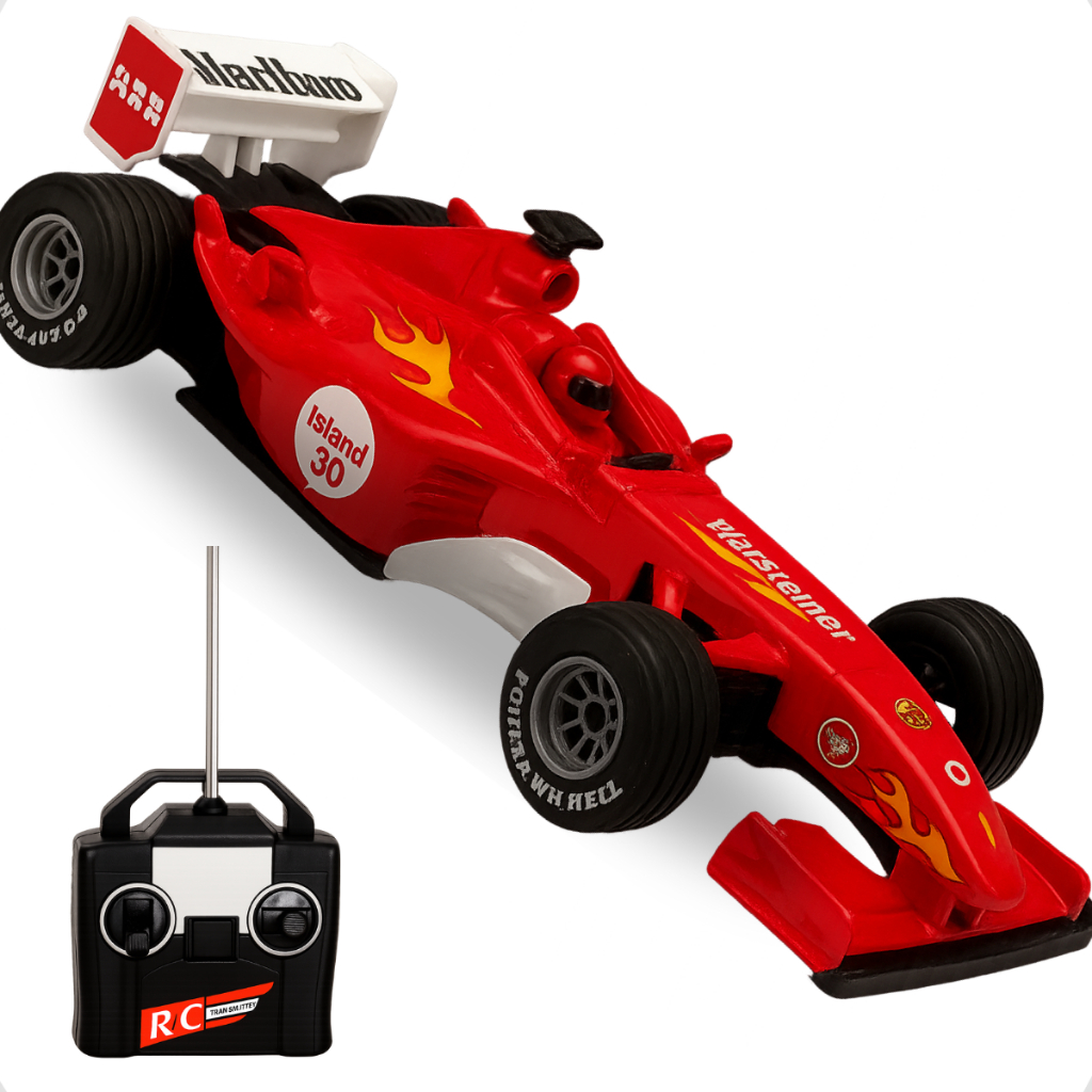Carrinho Fórmula 1 de Controle Remoto Carro Vermelho Esportivo Brinquedo Corrida Menino