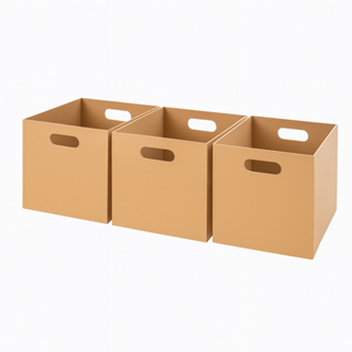 Kit 3 Caixas Organizadoras MDF com Alça Retangular 25x29cm Multiuso Roupas Livros Brinquedos em Oferta na Shopee