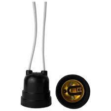 Kit com 50 Soquetes E27 com Rabicho | Bocal Termoplástico Pendente para Lâmpada 110/220V