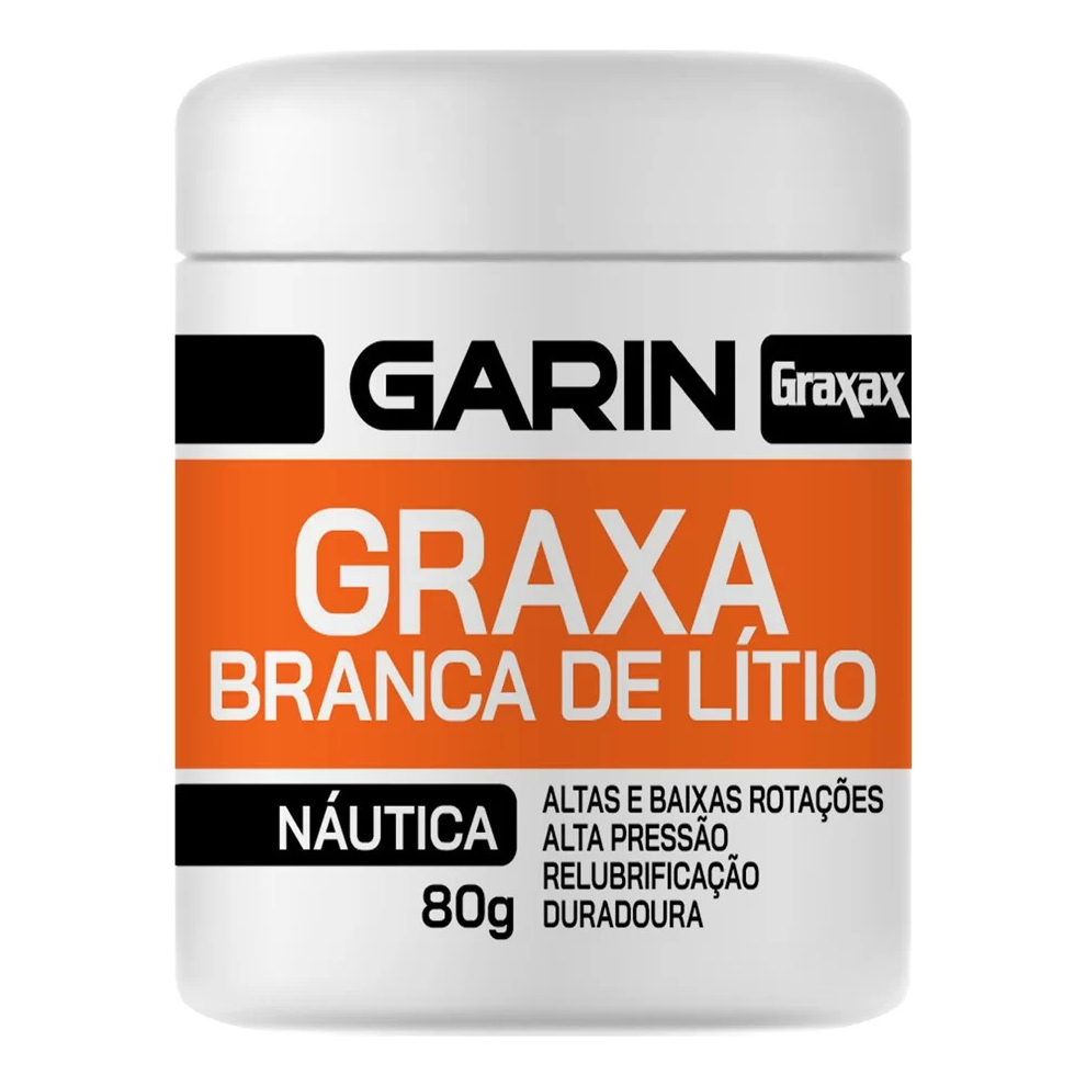Graxa Branca Lítio Náutica 80g Garin Lubrificante Motor Barco Engrenagem Rolamento Umidade