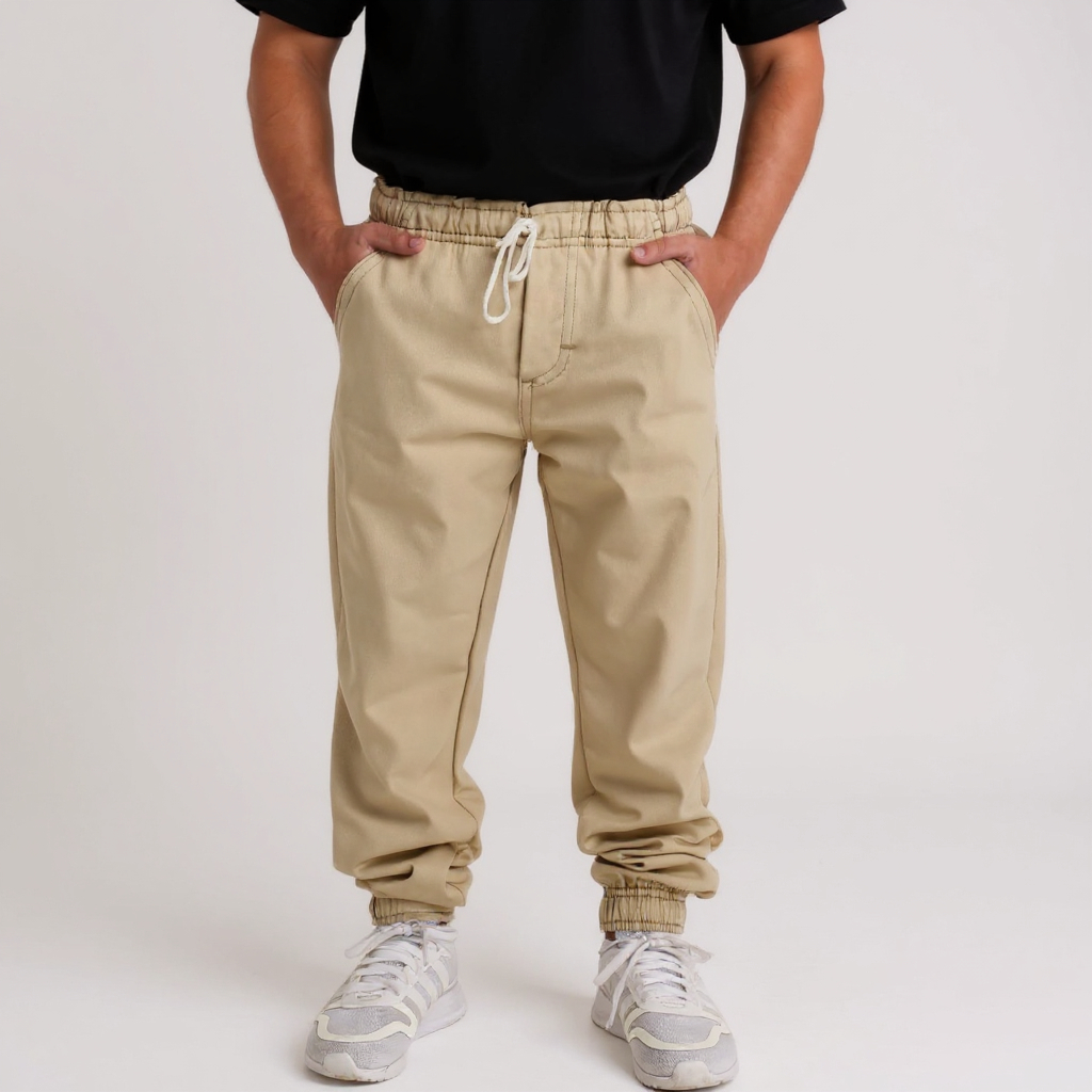 Calça Infantil Jeans Jogger Masculina Menino Com Punho